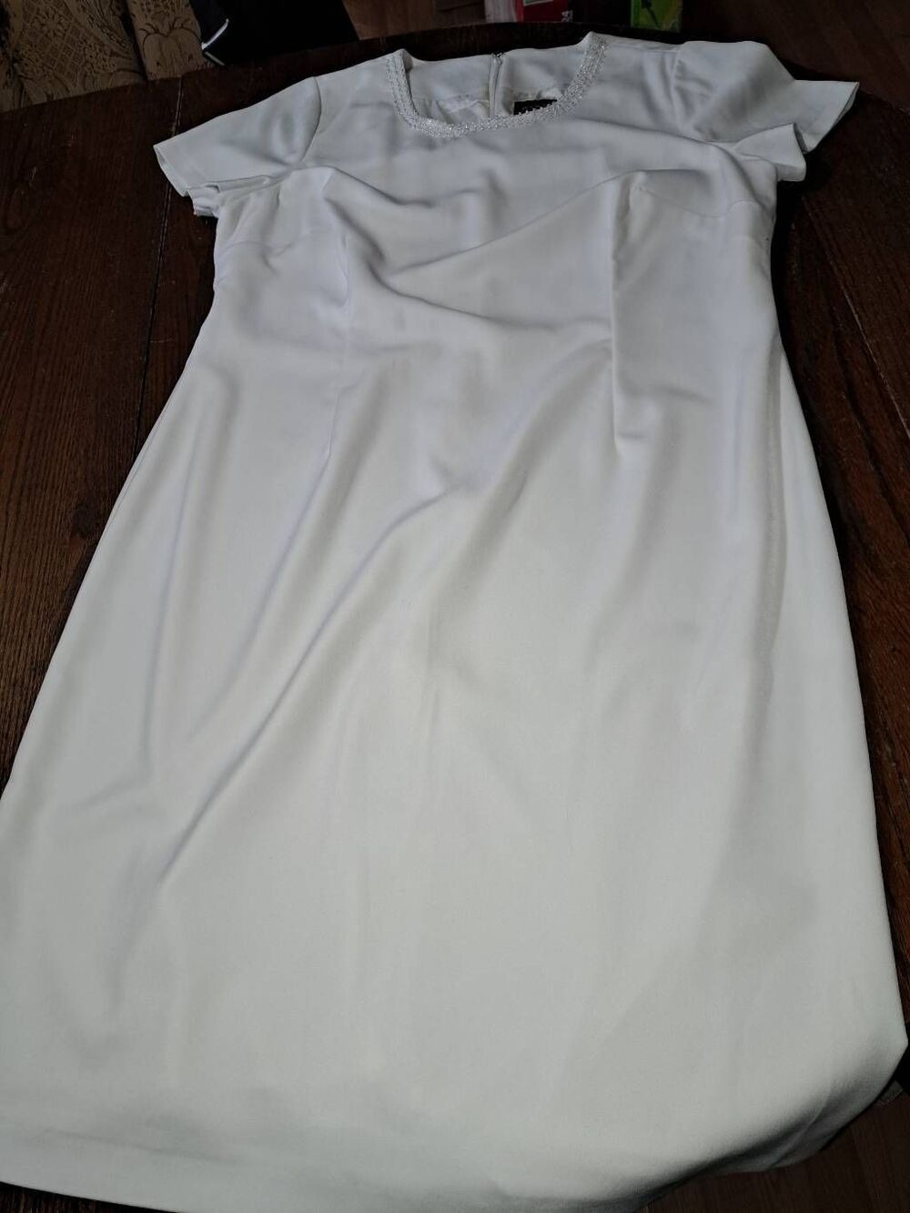 18W Ashro White Short Sleeve Embellish Spec Occasion Wedding Party Bridal Dress